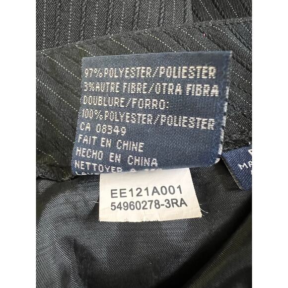Jones Wear Suit Black Pin Stripe Straight Suit Pants Size 6 - Picture 5 of 5